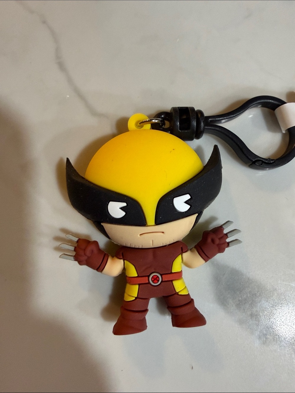 Wolverine Keychain Charm - Yellow, Black, Brown
